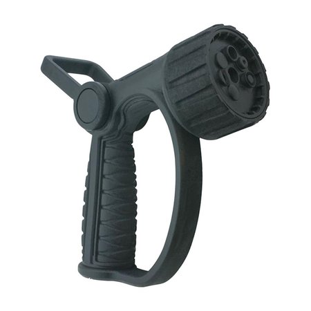 GAN EDEN 7 Pattern Metal Firemans Nozzle, Black GA2512961